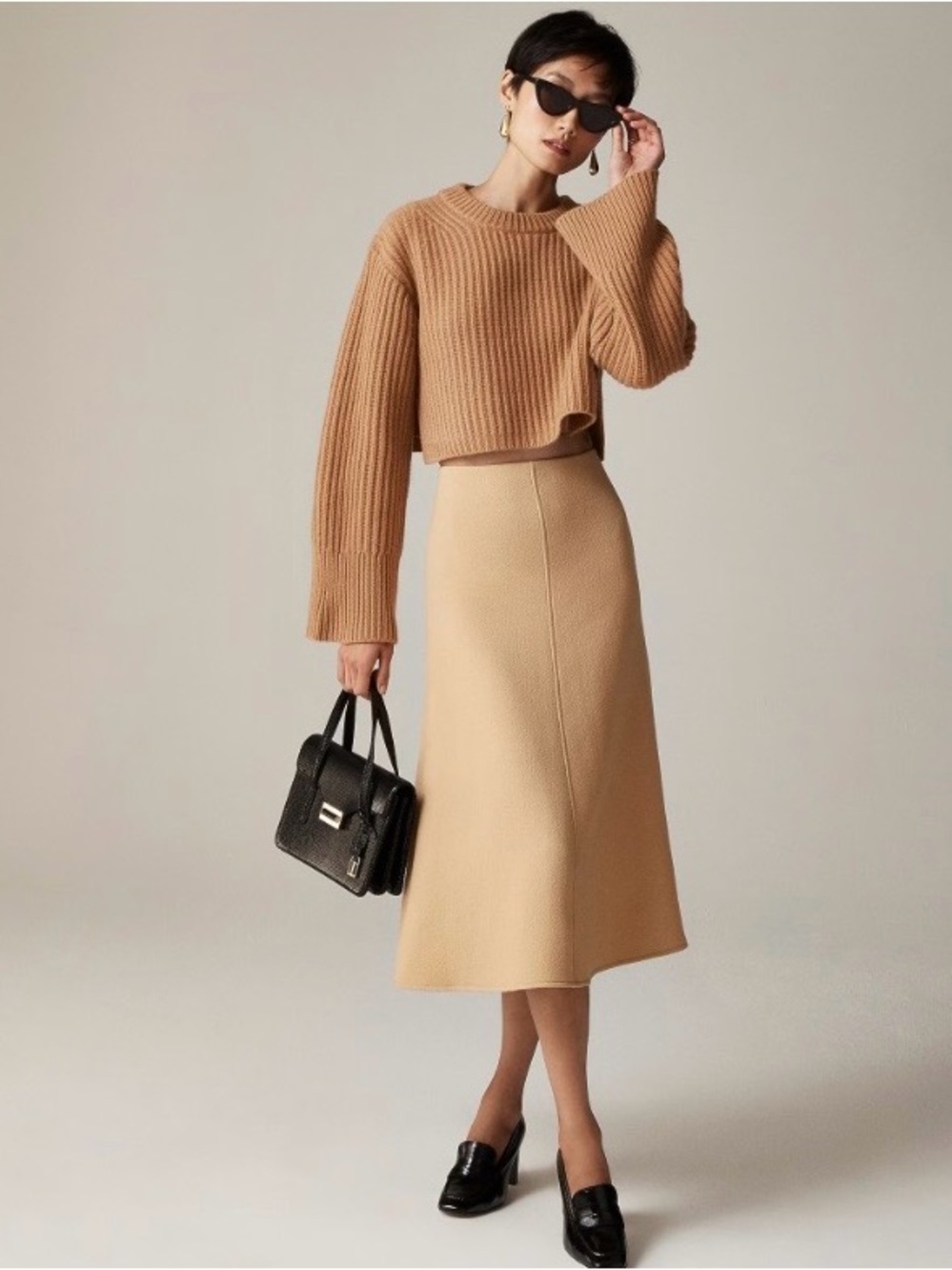 J. Crew ribbed cashmere cropped sweater - Picture 2 of 8